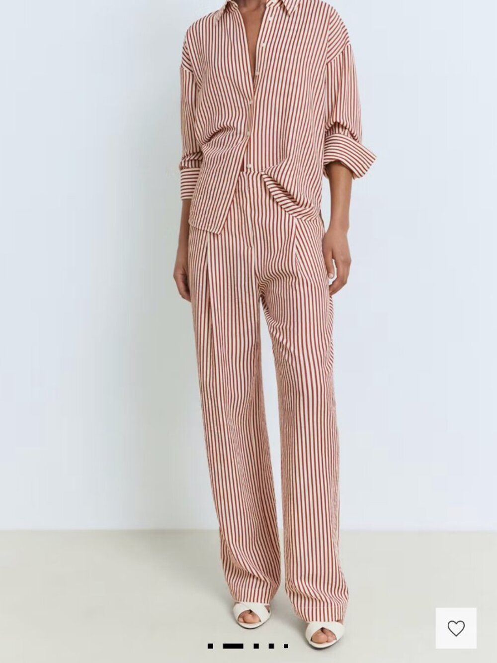 MANGO Pleated Striped Trousers, Small, Worn Once